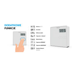 Przewodowy regulator pokojowy termostat do pieca kotła biały LED sterownik temperatury